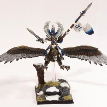 High Elf Noble With Eagle by schimmelpilz