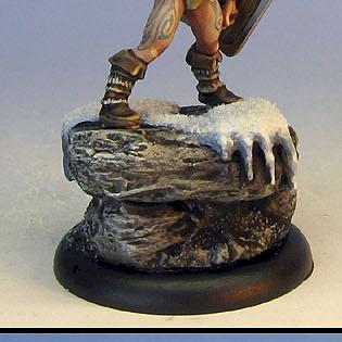 Celtos Swordmaiden on sculpted base by Wappellious