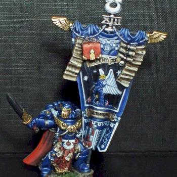 Ultramarines Chapter Banner Bearer by Father Ted