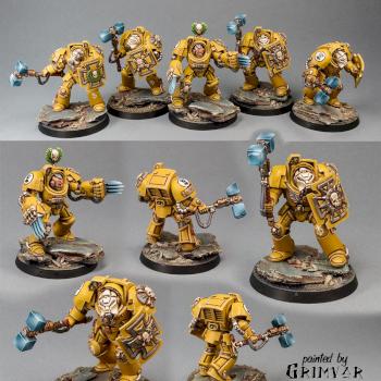 Imperial Fist Assault Terminators by Grimvar