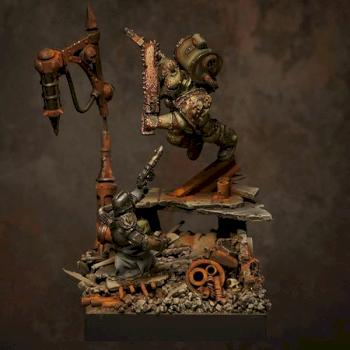 Nurgle vs Kreig Duel diorama by terapevt