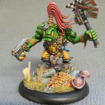 ork nob. black reach. nmm. wet blending by Christiancollett