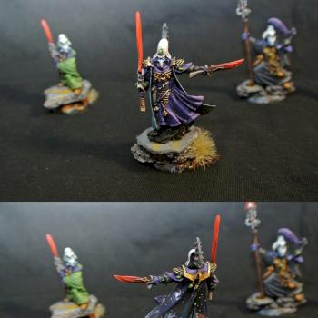 Warhammer 40K Eldar Farseer and Warlocks by 666MalloryKnox