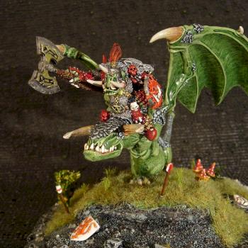 Orc Boss on Wyvern by Rawenwulf