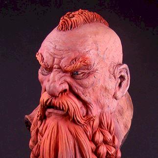 Baldur Warrior Dwarf BUST by rene