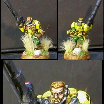 Imperial Fists Scout w/converted Sniper Rifle by mwbard