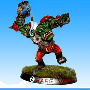 Harg Vainkill, Orc Blood Bowl player by Maneu