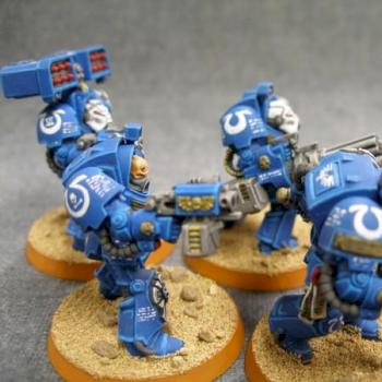 Ultramarine Terminator squad by Dave4tin