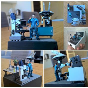 Diorama of Sci-Fi scientist by JAB