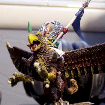 Warhammer Fantasy Highelf Hero on Griffon by brentc1