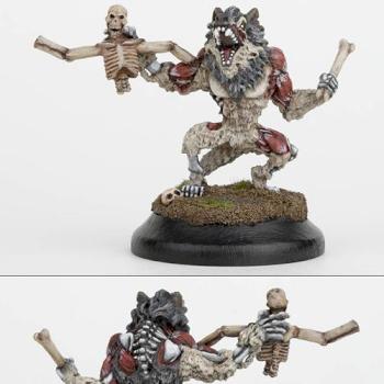 Zombie Werewolf with Victim by Senn