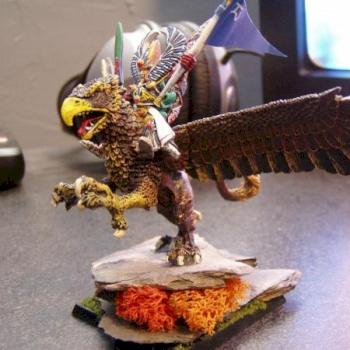 Warhammer Fantasy Highelf Hero on Griffon by brentc1
