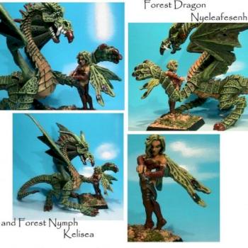 Forest Dragon and his Nypth by Cat