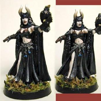 pale lady with grackle by ALizardInCrimson