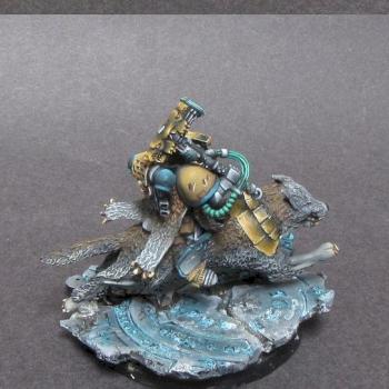 Wolf Lord on Thunderwolf by Orkish by WhiteRavenFactory