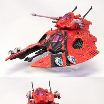 Eldar Falcon of Saim-Hann with Holofields and Missile Launcher by richardvan
