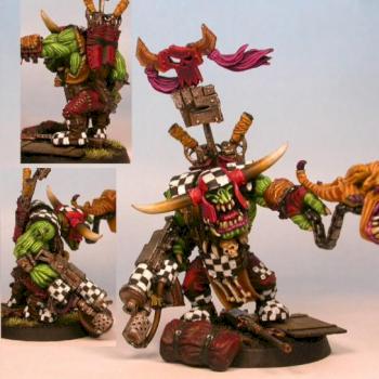 Ork Warboss @@ Orc with Squig by fanasyminis