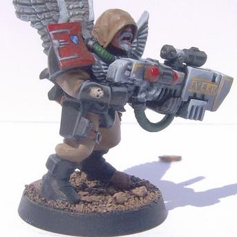 Daemon Hunter Inquisitor with Psycannon by The Angel of Death