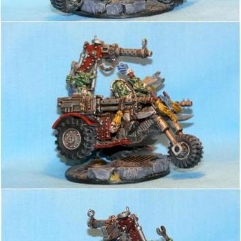 Wazzdakka ~ Ork Boss on Bike by Nugget