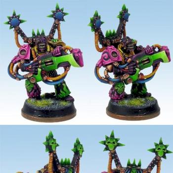 Slaanesh Noise Marine with Sonic Blaster by Asariel