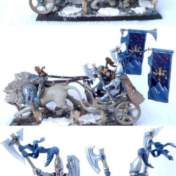 High Elf Hero/Lord on Lion Chariot by farseer oliver