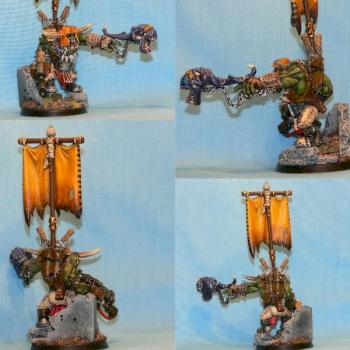 Ork Warboss with Attack Squig by Nugget