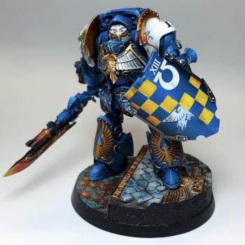 Ultramarines Contemptor-Galatus Dreadnought by birdsareback