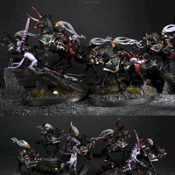 Dark elves Doomfire warlocks by GillianH