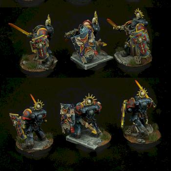 Black Templar Bladeguard Veteran Squad by Bartolomeus777