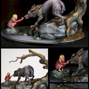 Wolf and the Girl by Arxila3D by Jamie M