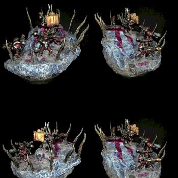 Heed Thy Word - Grimdark 40k World Eaters diorama display terrain piece by Mandrake_Studio