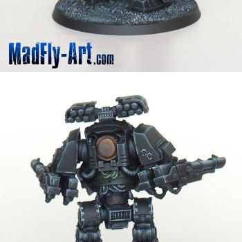 Iron Hands Legion Contemptor Dreadnought by MadFlyArtStudio