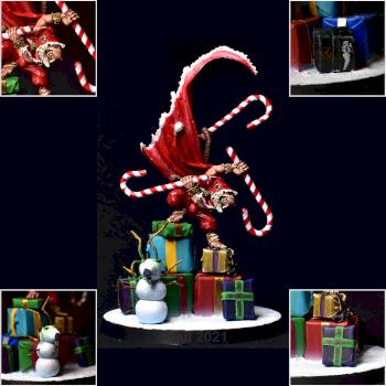 The Giftmaster - Skaven Deathmaster Snikch Christmas conversion by oball
