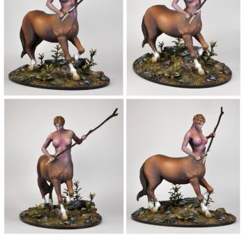 Woodcarving Centaur Woman by Gilded Lion Minis by Jamie M