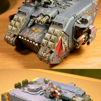 Space Wolf Land Raider Redeemer by thatguyjames