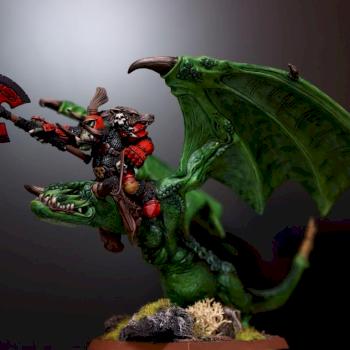 Orc boss on wyvern by Xell