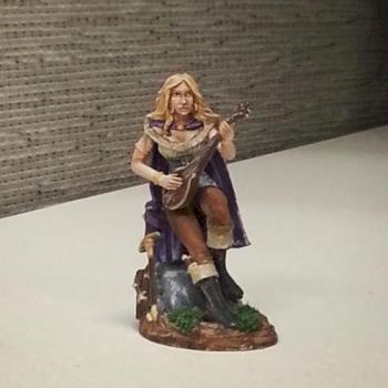 Bard Resting and Playing by Christopher James