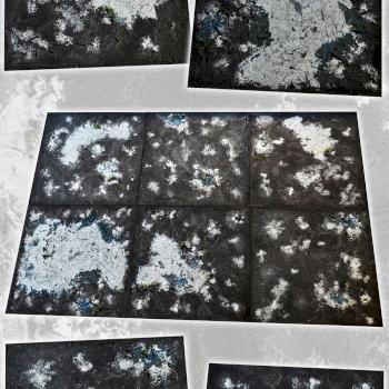 MODULAR 72x48 WINTER SNOW GAMEBOARD w40k, wfb scenery terrain by studiolevel