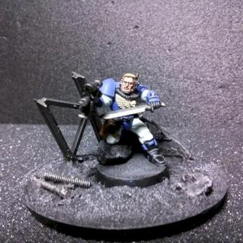 Space Marine Ultramarine Scout by Daonemdt