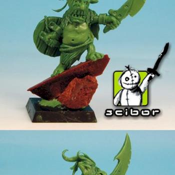 28mm scale Goblin Greenstuff Sculpture by Scibor