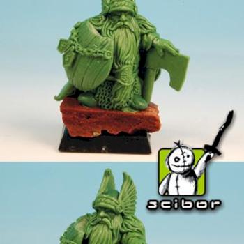 28mm scale Dwarf Lord Greenstuff Sculpture by Scibor