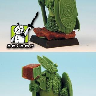28mm scale Dwarf Lord Greenstuff Sculpture by Scibor