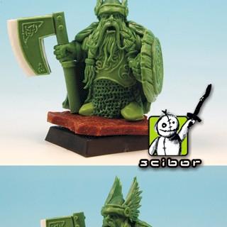 28mm scale Dwarf Lord Greenstuff Sculpture by Scibor