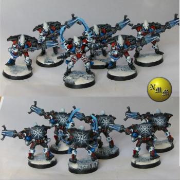 Eldar Warpspider Squad by nels0nmac