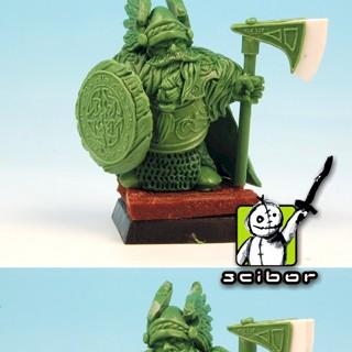 28mm scale Dwarf Lord Greenstuff Sculpture by Scibor