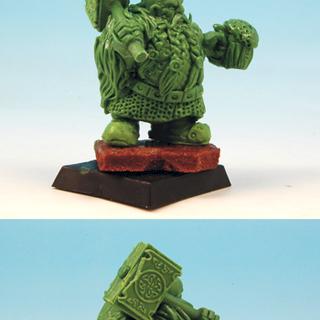 28mm scale Dwarf Lord Greenstuff Sculpture by Scibor