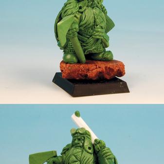 28mm scale Dwarf Lord Greenstuff Sculpture by Scibor