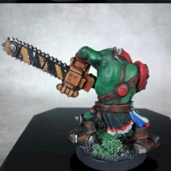 ork with chainsaw by klint