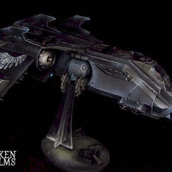 Space Marine Dark Angels Fire Raptor by Awaken Realms