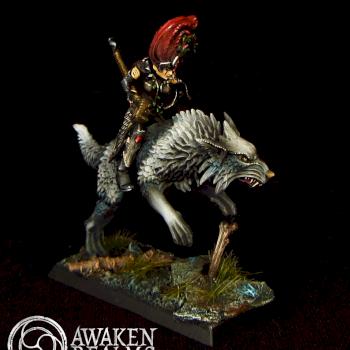 Wood Elf Spellweaver on wolf by Awaken Realms